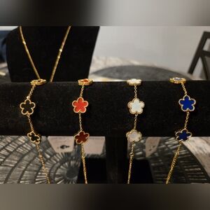 Gold and Multicolor Flower Bracelet